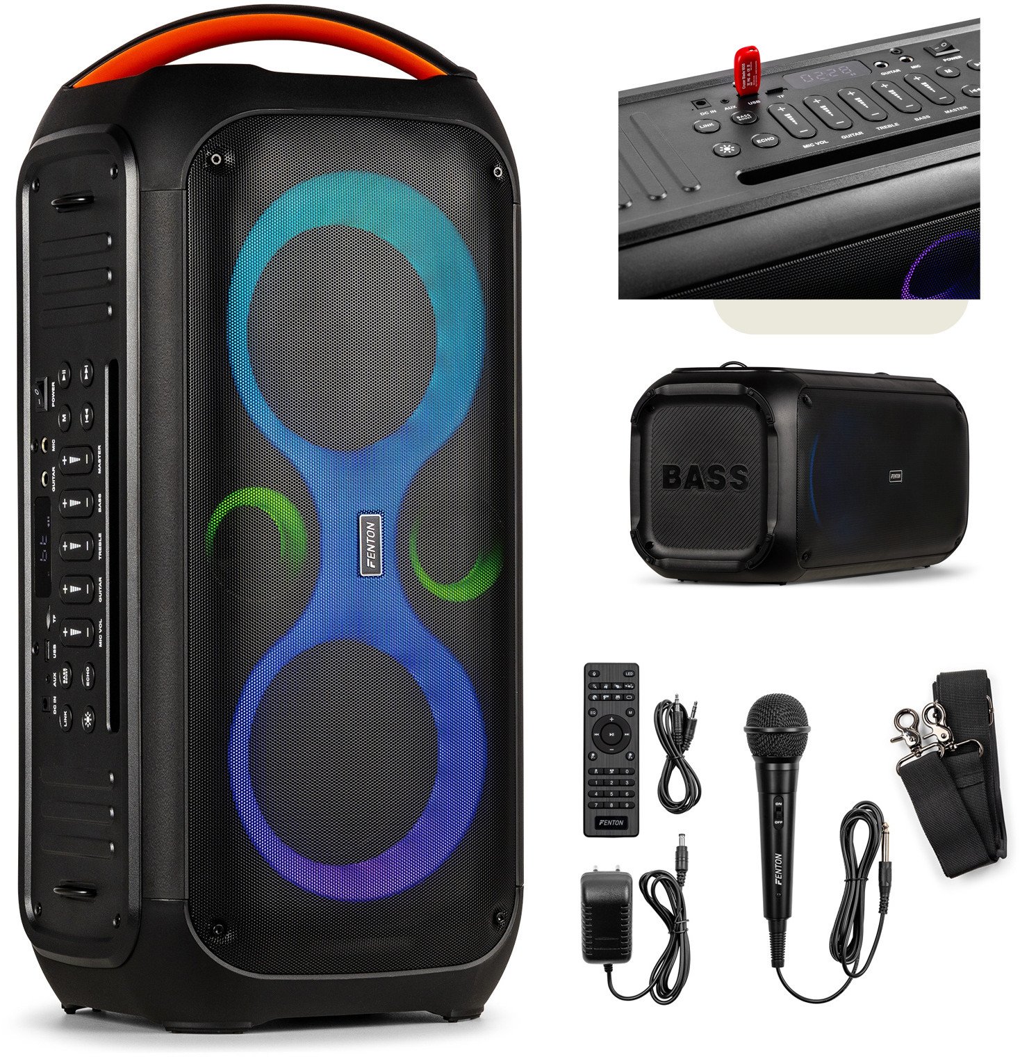 Głośnik imprezowy boombox LED Core120 Fenton one size