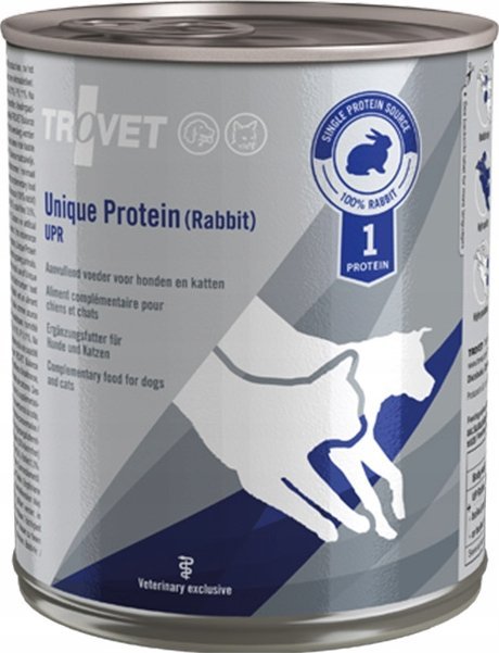Trovet Trovet Unique Protein UPR Królik dla psa i kota puszka 800g