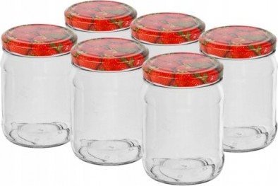 Browin Słoik szklany na przetwory z zakrętką 500ml 6szt