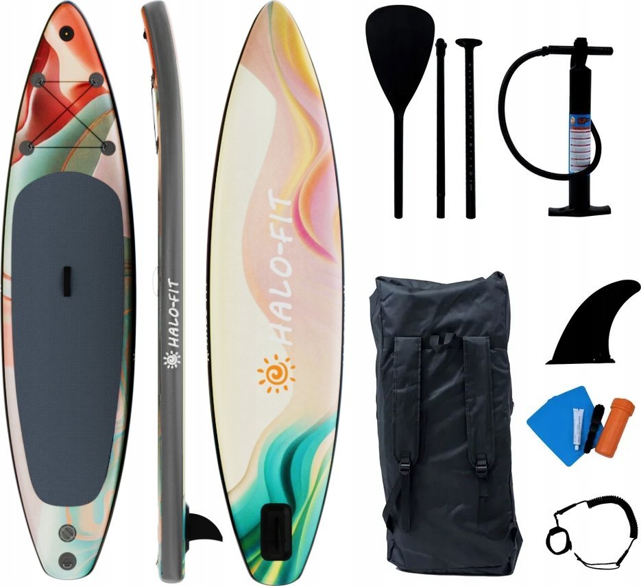 Halo-Fit Deska SUP pompowana 335cm do plywania Halo-Fit SUP11 Rose + akcesoria