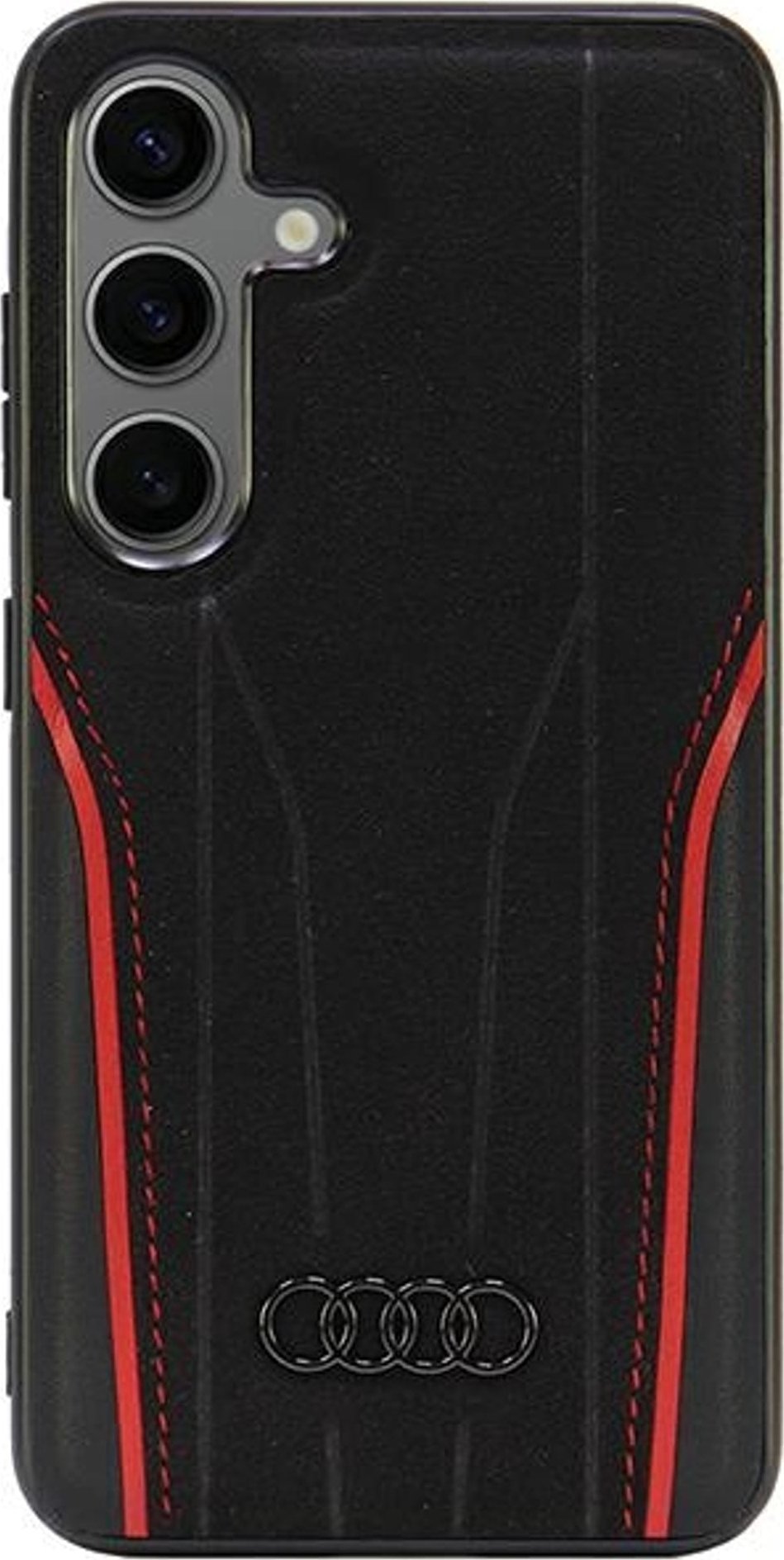 Audi Audi Genuine Leather MagSafe S24 S921 czarno-czerwony/black-red hardcase AU-TPUPCS24-R8/D3-RD