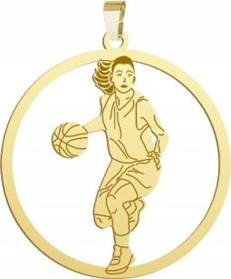 Radziszewska Jewellery Pozłacana Zawieszka Koszykarka GRAWER DEDYKACJA