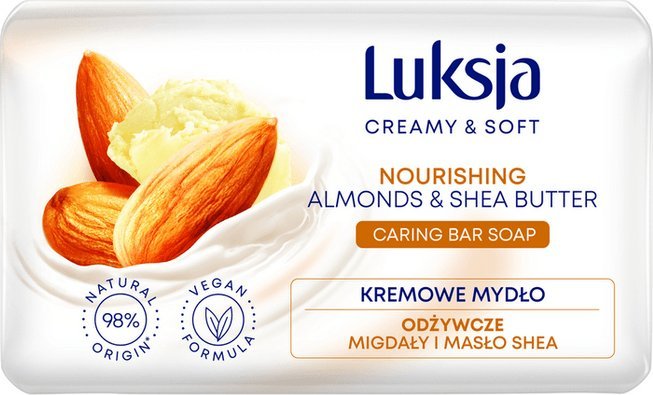 Sarantis Luksja Creamy & Soft Odżywcze Kremowe Mydło w kostce Migdały & Masło Shea 90g
