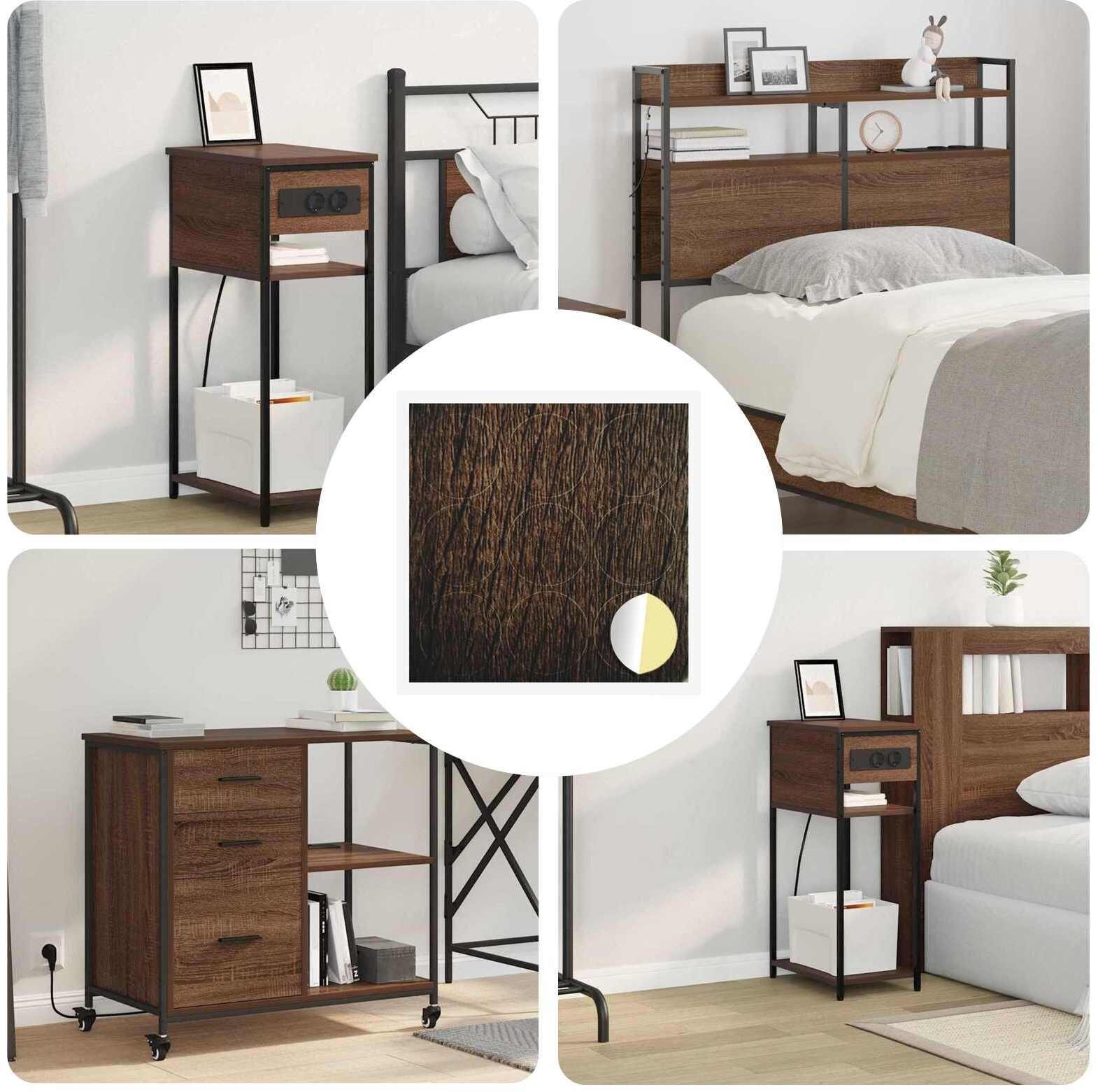 vidaXL Okładka Śrubowa Samoprzylepna 12 pcs Brązowy dąb 20 x 0,5 mm