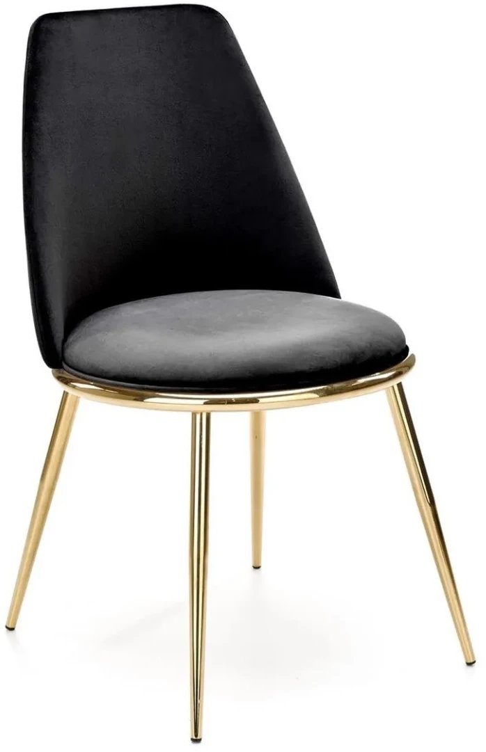 Krzesło tapicerowane K460 VELVET czarne HALMAR