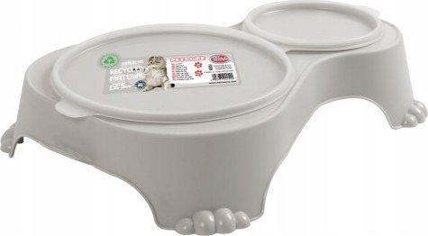 NAVA PET NOVA MISKA PODWÓJNA Z POKRYWKĄ 1l+0,28l CAPPUCCINO