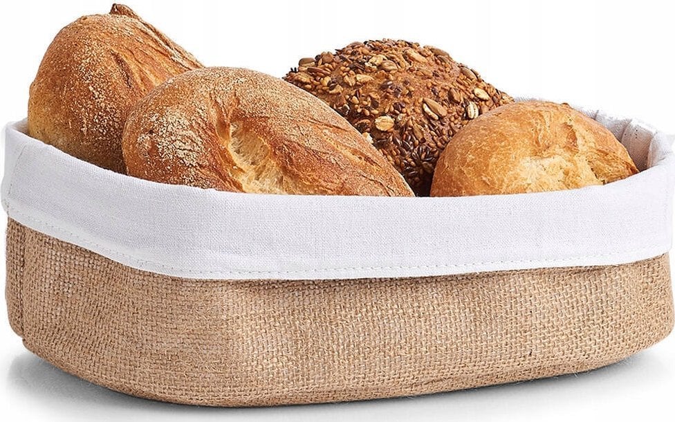 Zeller Koszyk na chleb z juty i bawełny, 26 x 18 cm