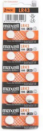 Maxell Bateria LR43 10 szt.