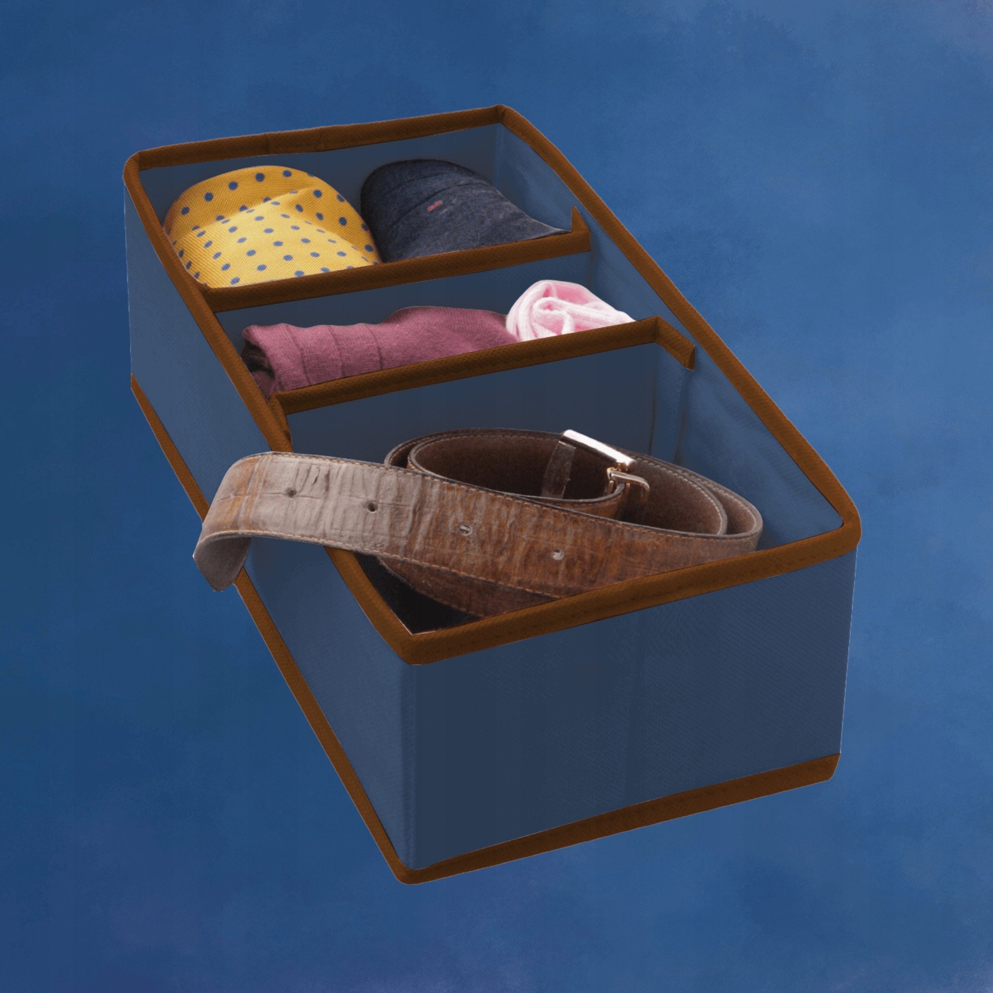 Kaste ar sadalam M 30 5x15 5x10cm Blue 8004226010104