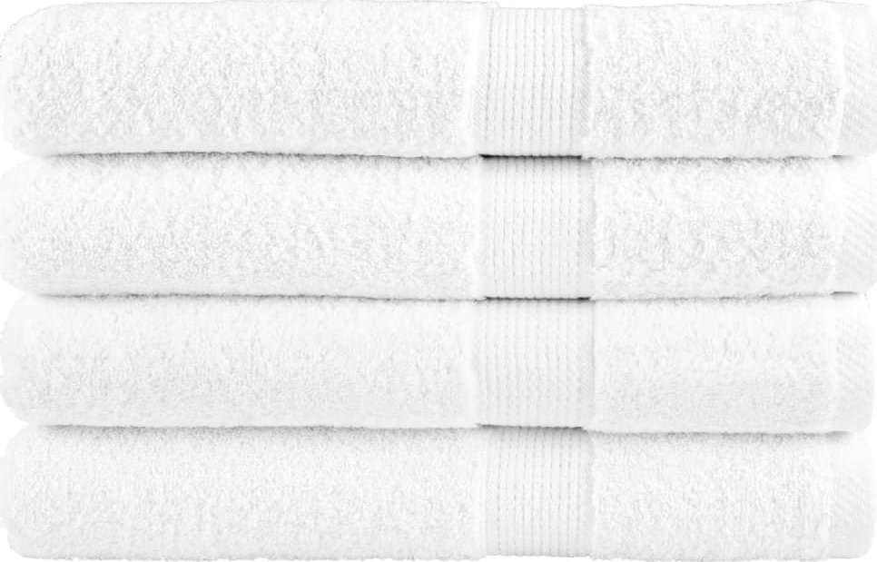 vidaXL vidaXL Ręczniki kąpielowe, premium, 4 szt., białe, 100x200 cm, bawełna