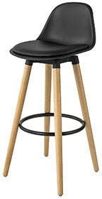SoBuy Krzesło barowe FST70-SCH czarna/brązowa