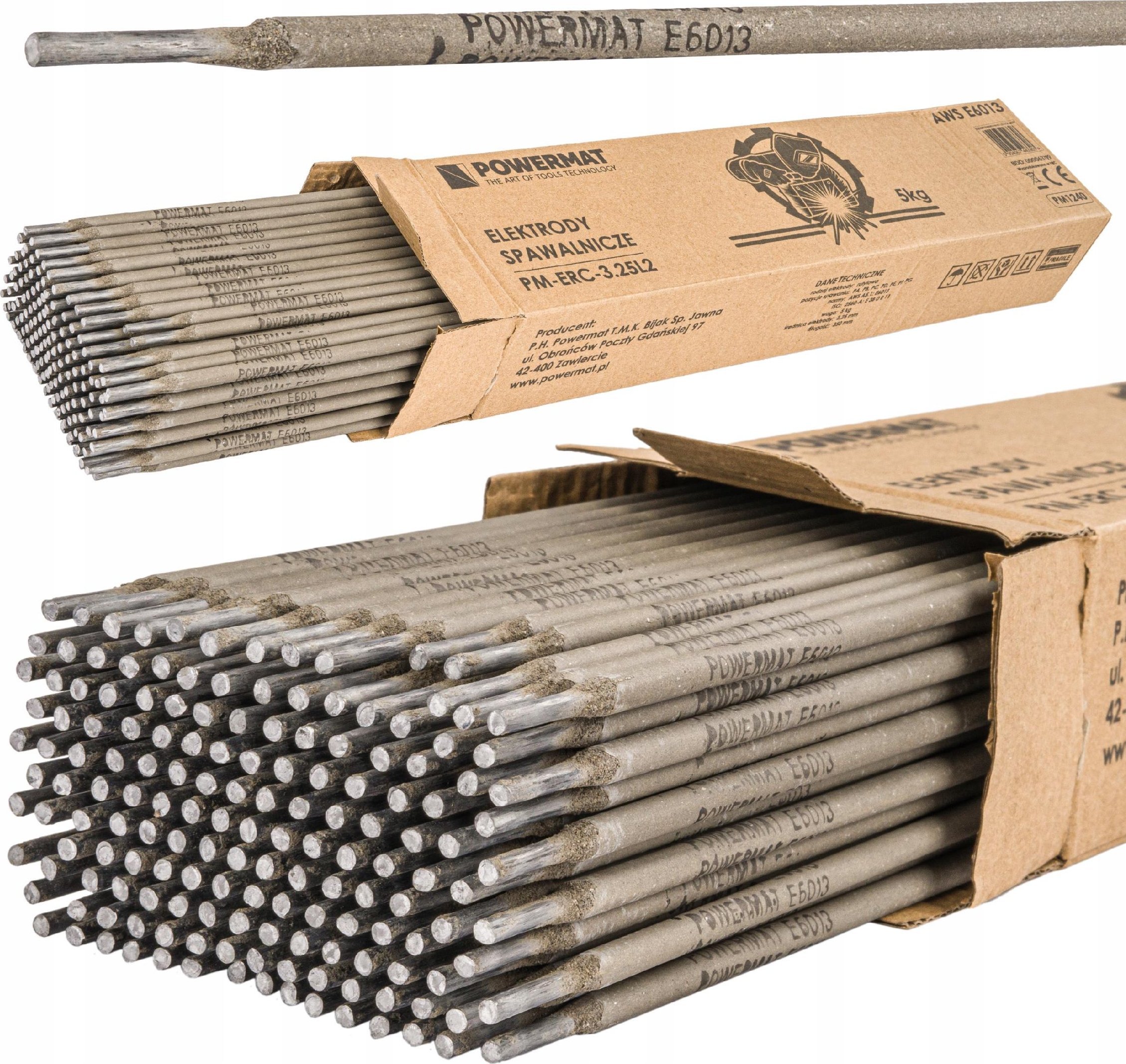 Powermat ELEKTRODY SPAWALNICZE RUTYLOWE 3,25mm 5KG ELEKTRODA DO SPAWANIA MMA