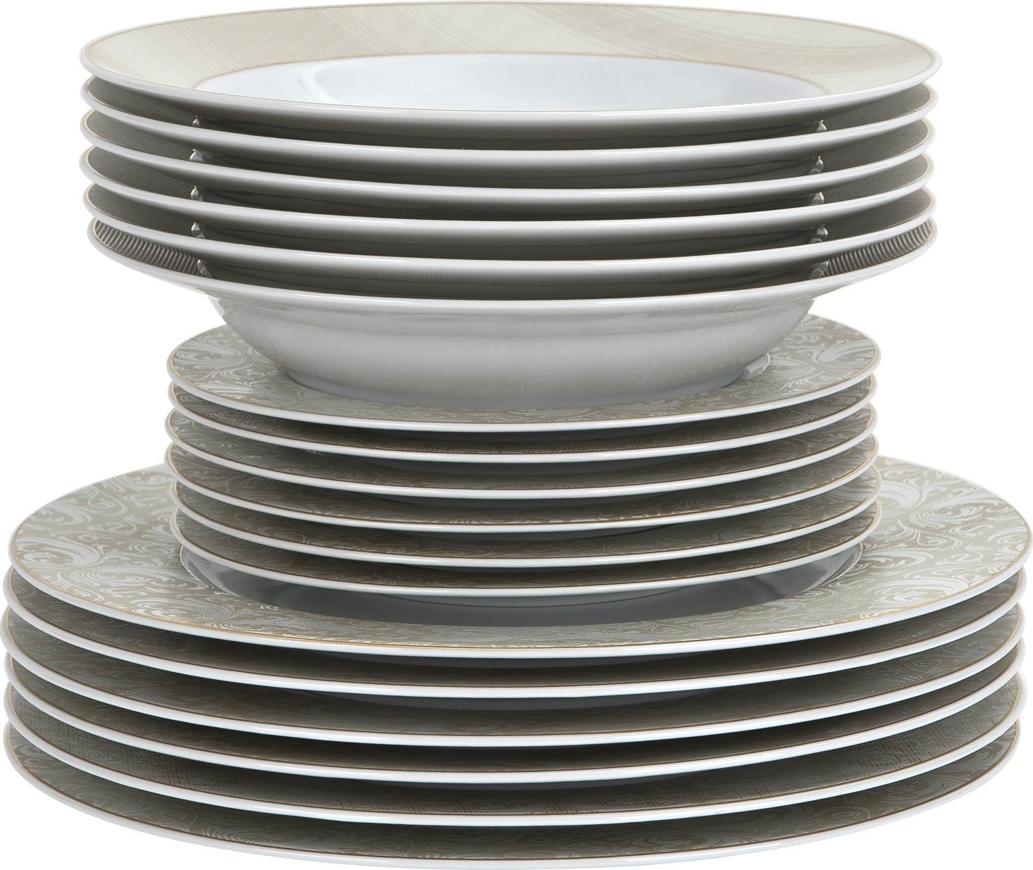 Ćmielów Serwis obiadowy 6/18 Atlanta Gold