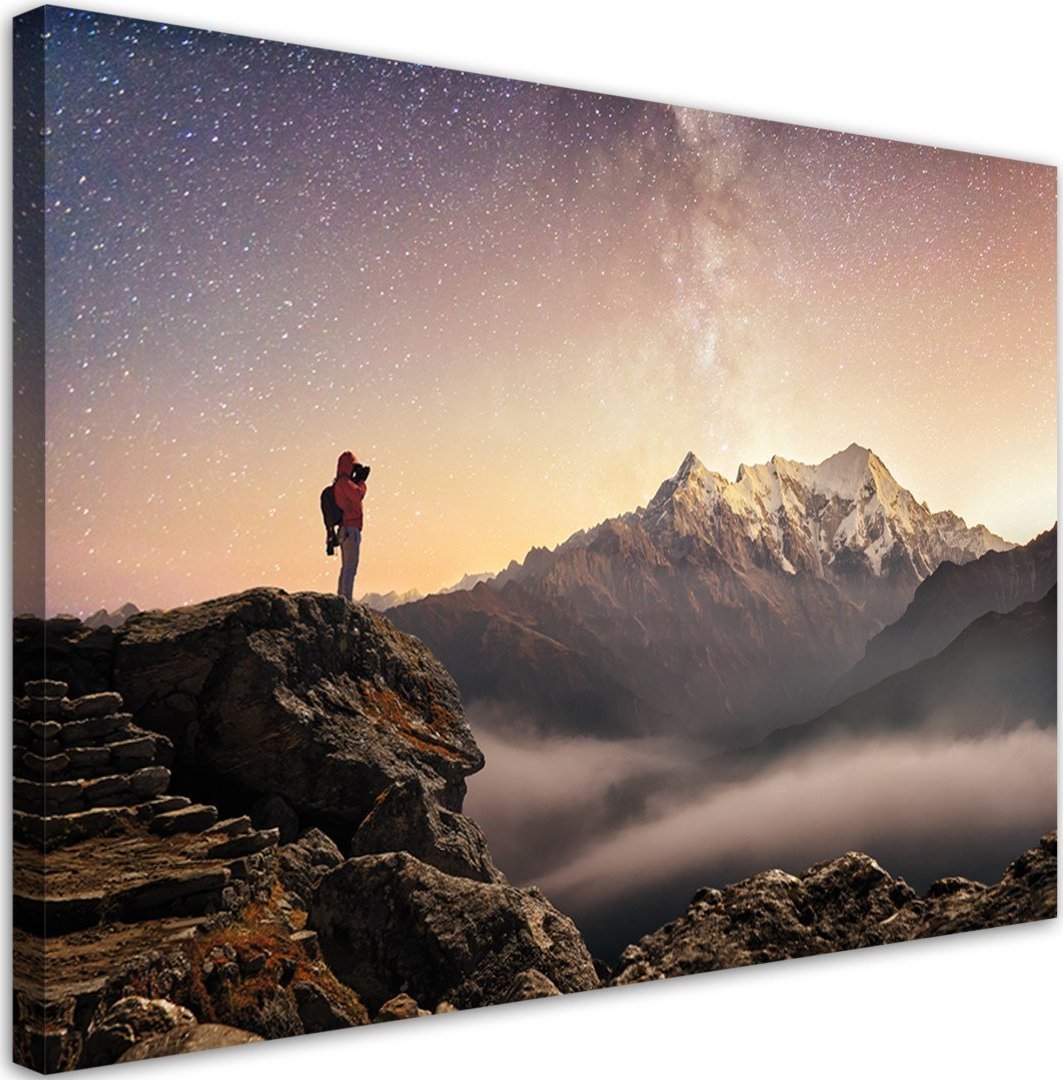 Feeby Obraz na płótnie, Wspinaczka górska Gwiazdy Niebo - 120x80