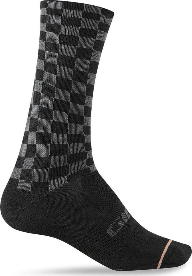 Giro Skarpety GIRO COMP RACER HIGH RISE checkered peach roz. M (40-42)