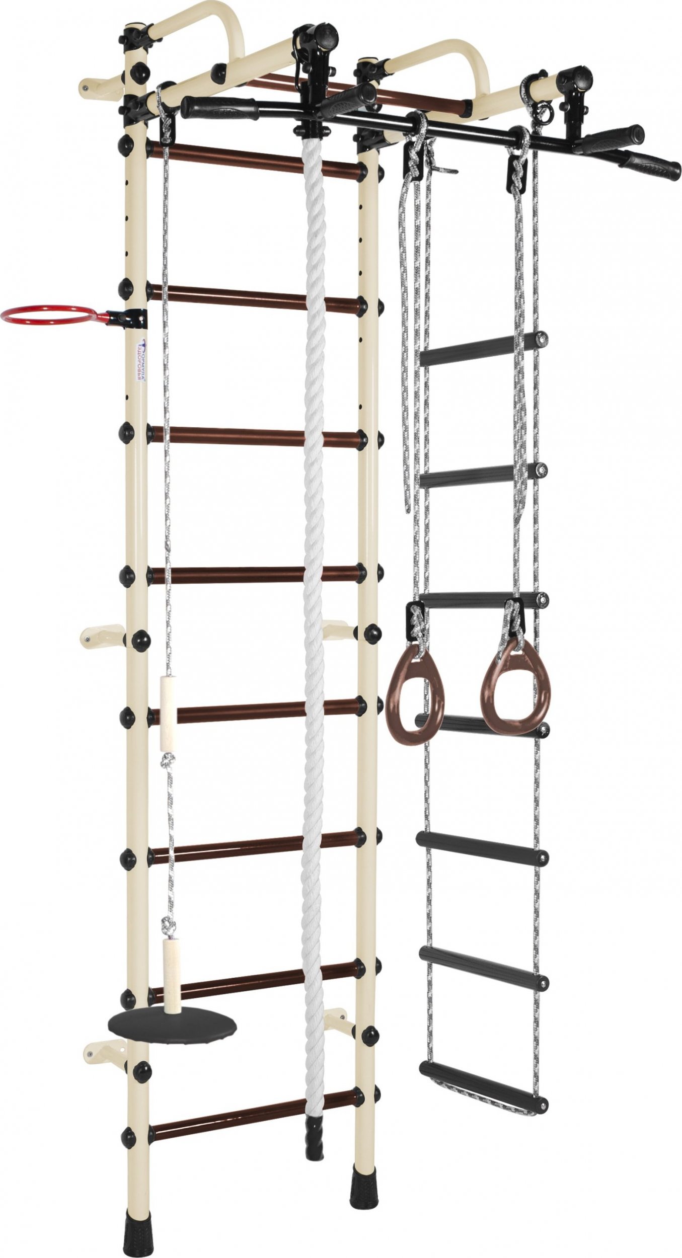 TOTALFIT Drabinka gimnastyczna LIRA beżowo-brązowa