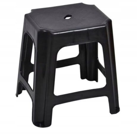 Taboret grafitowy stopień 42x40x34 cm stołek praktyczny