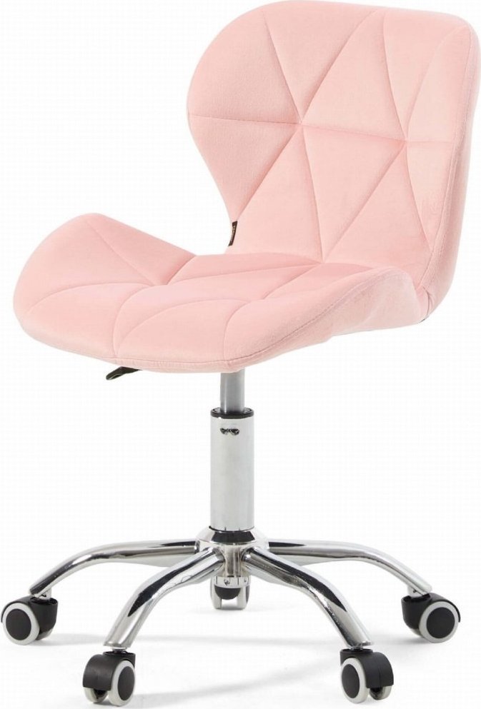 Krzesło biurowe Lugano Krzesło obrotowe VASTO OFFICE PINK VELVET