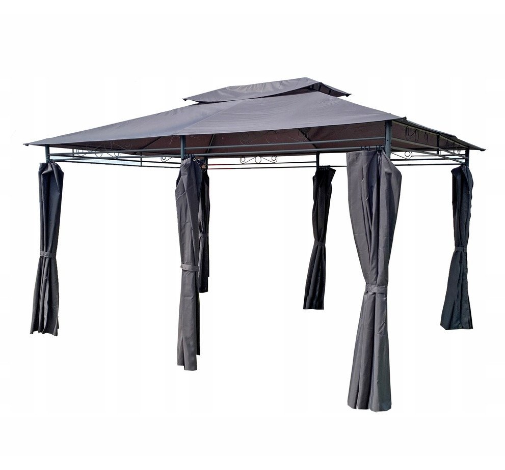 Namiot ogrodowy pawilon ze ściankami 3x4m szary