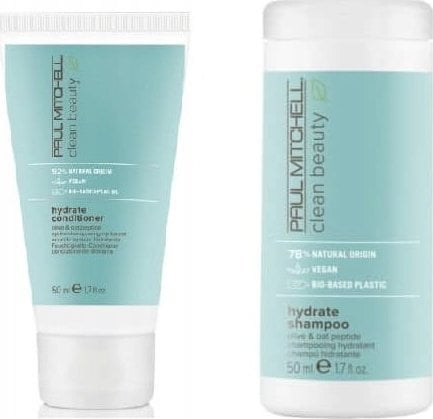 PAUL MITCHELL Paul Mitchell, Clean Beauty Hydrate, Vegan, Hair Shampoo, Balances Moisture, 50 ml For Women