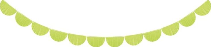 Party Deco Girlanda bibułowa, frędzle, zielone jabłuszko, 3 m. uniwersalny