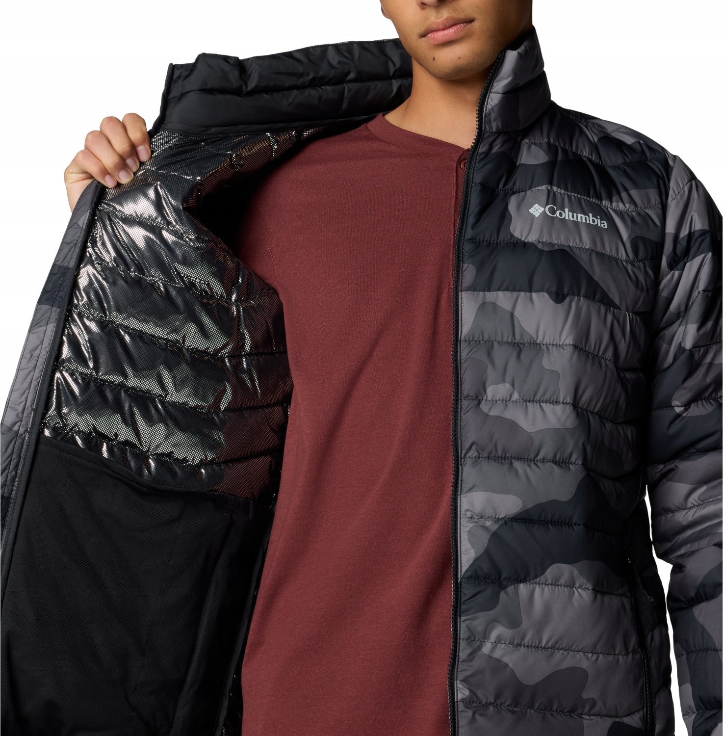 Columbia Powder Lite II Printed Jacket 2098394010 Czarne M