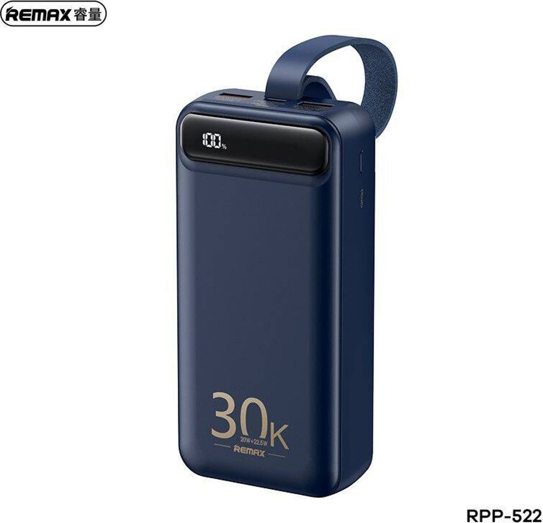 Powerbank Remax Powerbank 22,5W 30000mAh PD + QC Remax Bole Series niebieski