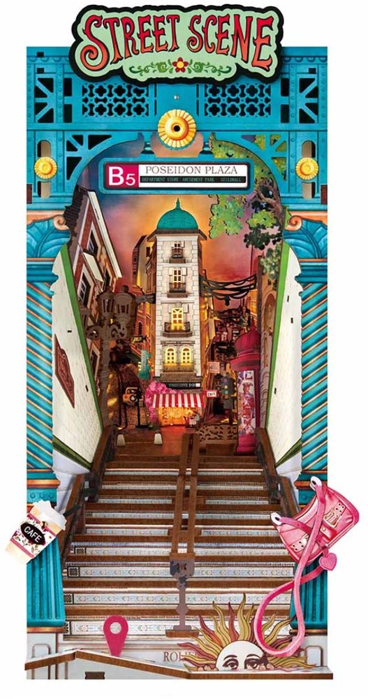 Robotime Drewniane Puzzle Model Książkowy Zakątek 3D DIY