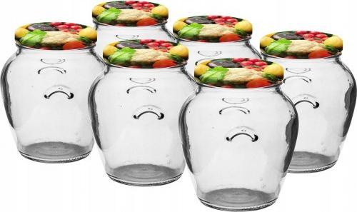 Browin Słoik szklany z zakrętką fi82/6 580ml - 6 szt