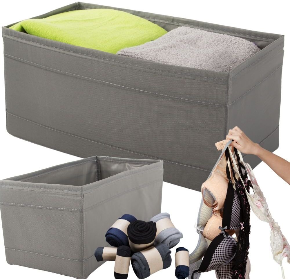 Organizer na biustonosze bieliznę skarpetki ubrania do szuflady szafy szary