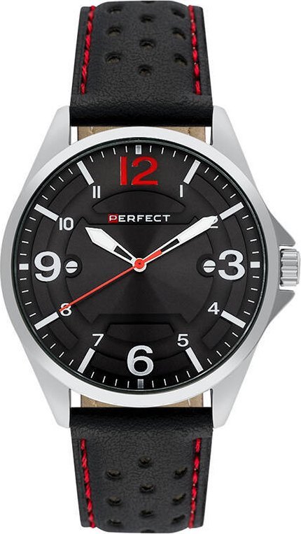 Zegarek Perfect Zegarek Perfect W120-02 męski perforowany pasek .
