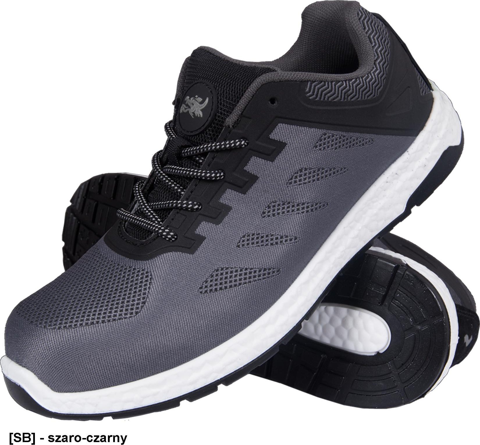 R.E.I.S. BRBOOM S1 P - półbuty bezpieczne BOOM, podnosek, siateczka, podeszwa antypoślizgowa olejoodporna antyelektrostatyczna 43