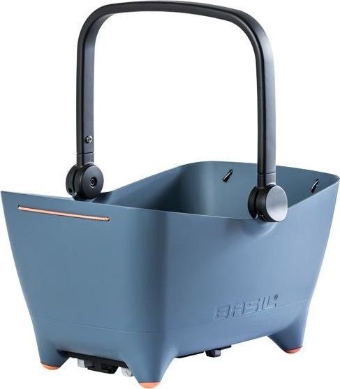 Basil Kosz na tylny bagażnik BASIL BUDDY dla zwierząt MIK + MIK Adapter Plate + MIK Carrier Plate, trwały higieniczny plastik, wyściółka, faded denim