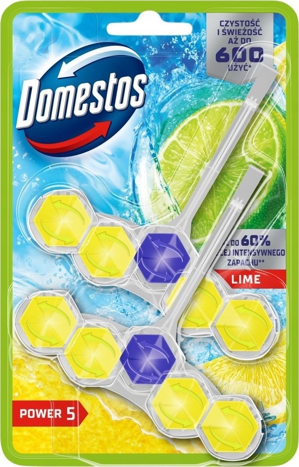 Domestos Zawieszka do WC Domestos Power 5 50g Lime (2)