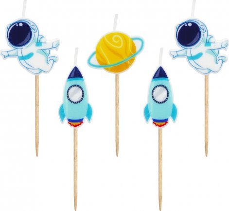 GoDan Świeczki pikery Kosmos Planeta, 5 szt. one size