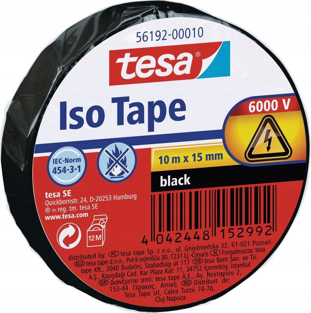 Tesa tesa Isolierband 10m 15mm schwarz