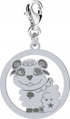 Radziszewska Jewellery Srebrny Charms CUTIE OWIECZKA DEDYKACJA