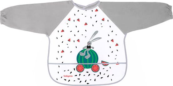 BabyOno Śliniak z rękawkami, szary 837 BabyOno