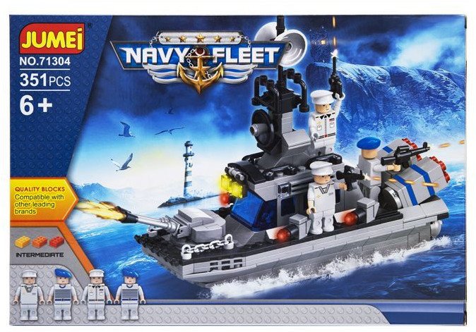 Klocki Jumei MARYNARKA WOJENNA 351 elementów, 38 x 26 cm