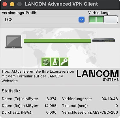 LANCOM Systems Lancom Option Router Adv. VPN Client macOS Upgrade (Couvert) License in box, Upgrade-Lizenz, macOS