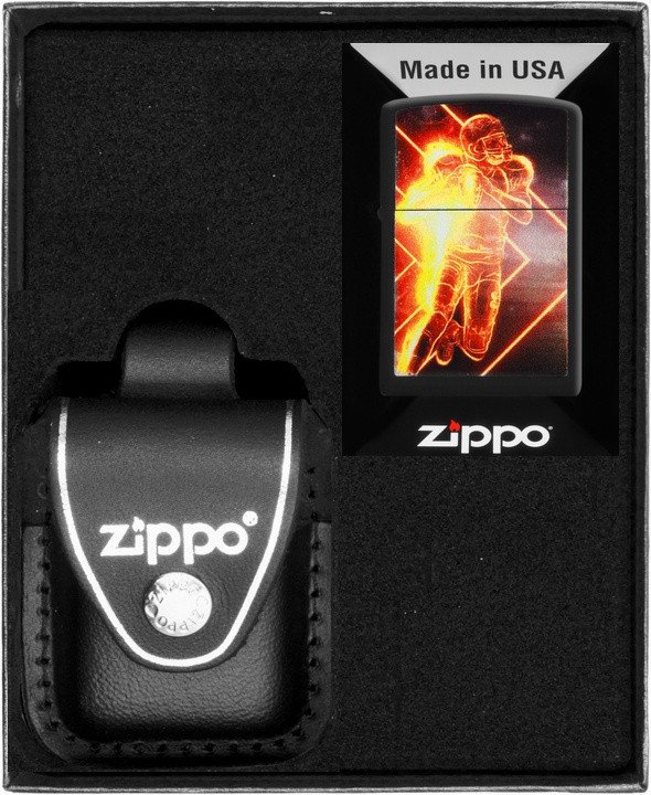 Zestaw ZIPPO Zapalniczka FOOTBALL PLAYER DESIGN Prezentowy No3