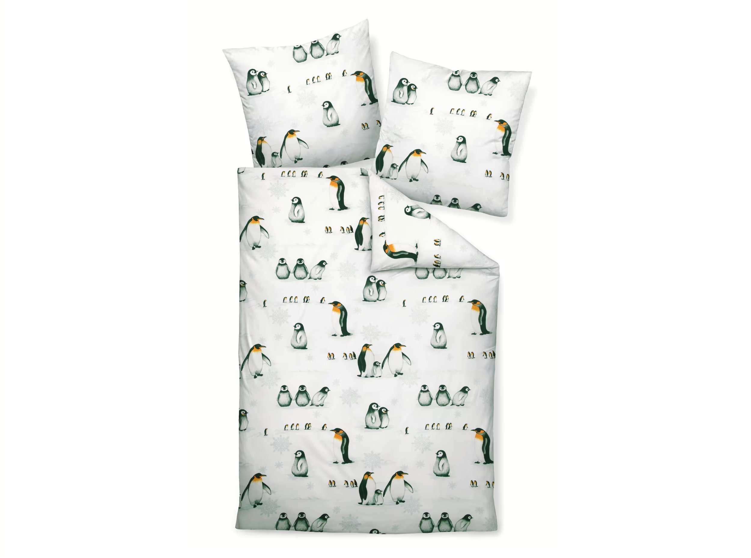 Pościel flanelowa 135x200 cm Davon 65103-02 Pingwiny