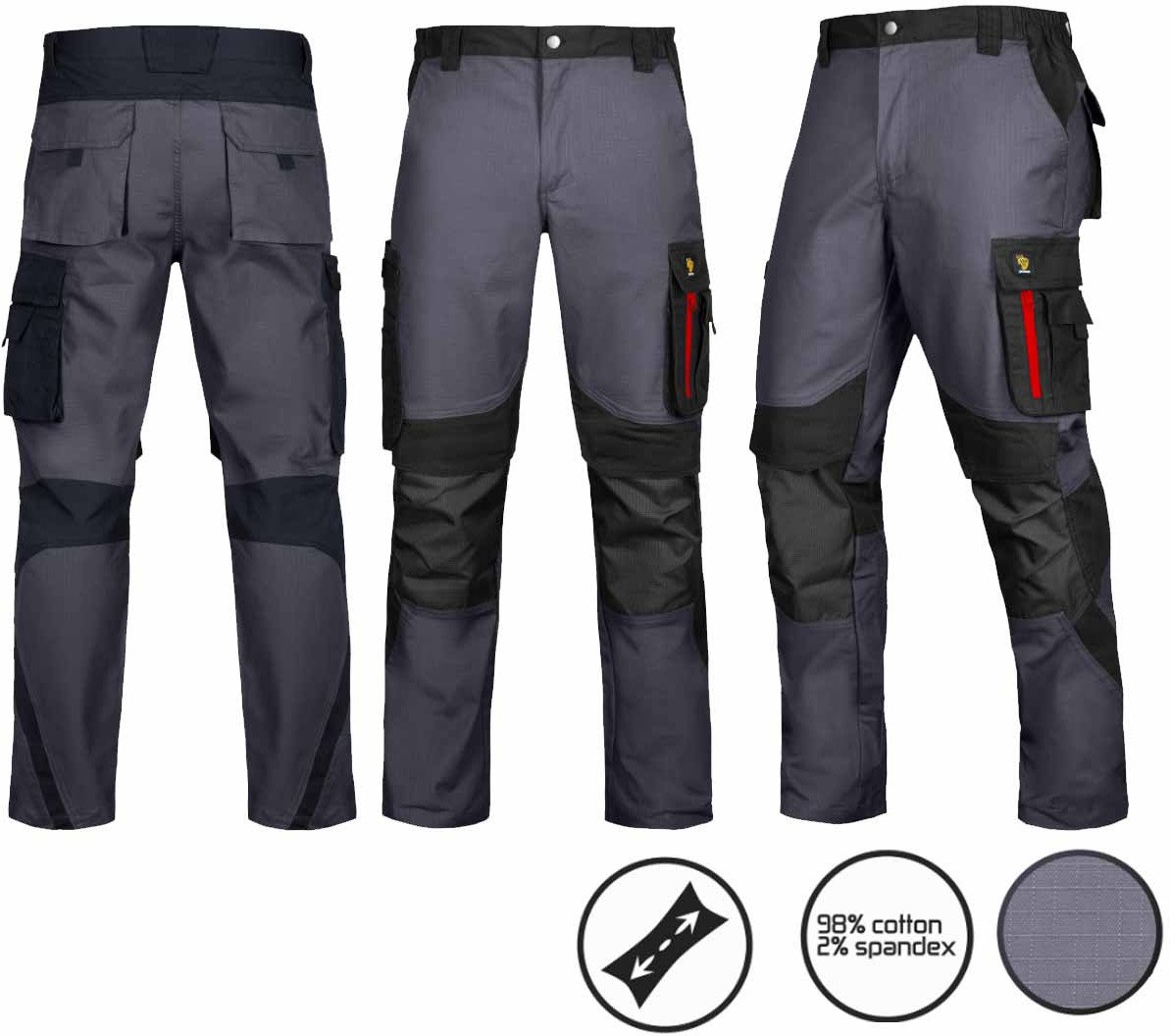 Spodnie Robocze Do Pasa Bhp Ultratech Mocne Wygodne Ripstop Stretch Grey 50 Procera Ultratech G Sp 50 5908274533499