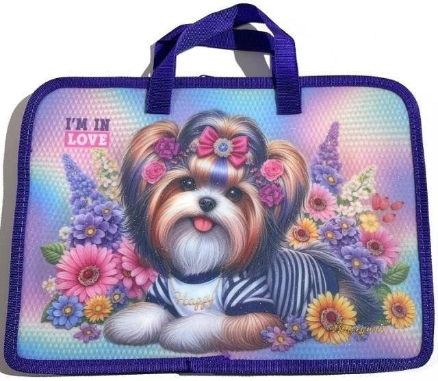 Piórnik Fresh Teczka-torba A4+ zapinana na zamek z rączką Piesek