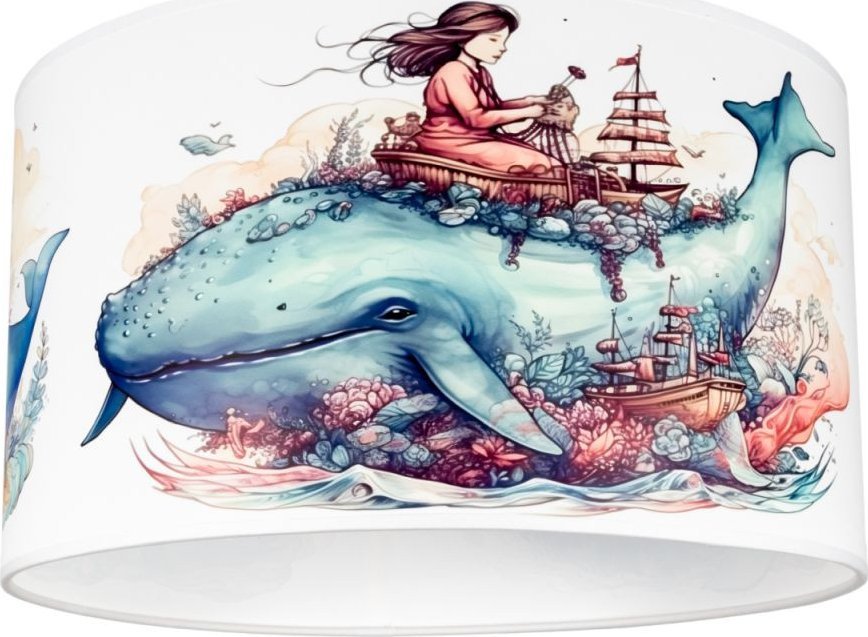 Lampa sufitowa dziecięca plafon OCEAN DZIEWCZYNKA biała 1 x E27 0927
