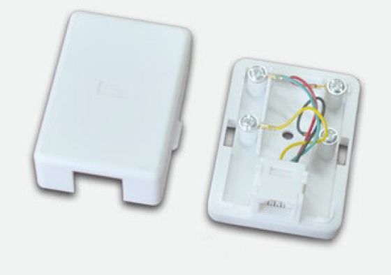 Alantec Gniazdo telefoniczne natynkowe 1xRJ11 (6P4C) - GN009