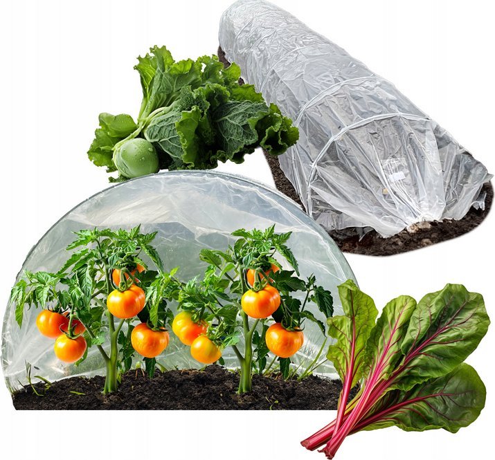 kontrast Mini tunel foliowy do ogrodu folia na grzadkę 310x50x40