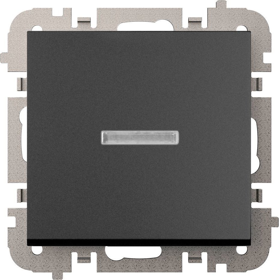 Elektro-Plast Vestra Łącznik 1-biegunowy bez ramki z podświetleniem podtynkowy IP20 czarny 3823-19