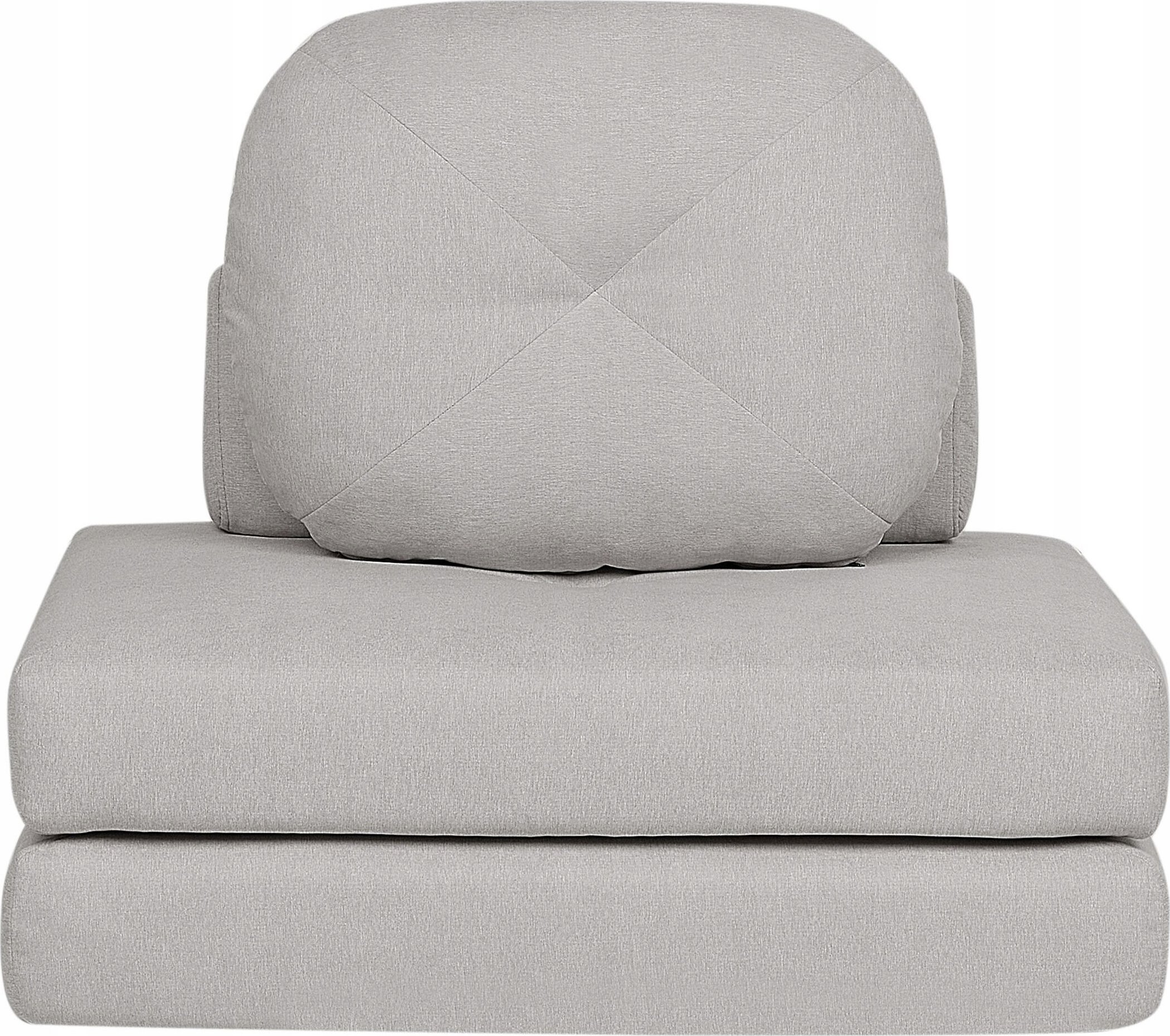 Beliani Sofa rozkładana jednoosobowa jasnoszara OLDEN