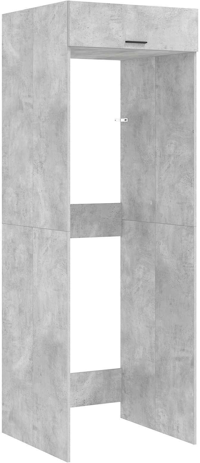 vidaXL Szafka na pralkę z drzwiami 2 pcs Betonowy 67,5 x 68 x 200 cm